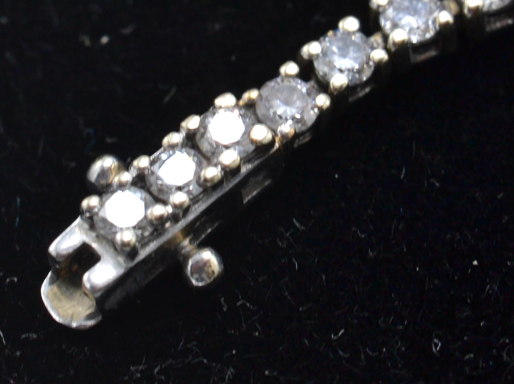 An 18ct white gold tennis bracelet set with round - Image 7 of 8