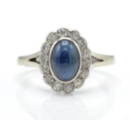 A 14ct Gold sapphire & Diamond Cluster Ring