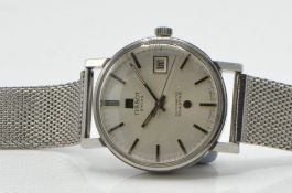 1970's Tissot Seastar Automatic on stainless steel bracelet. Quick change date movement