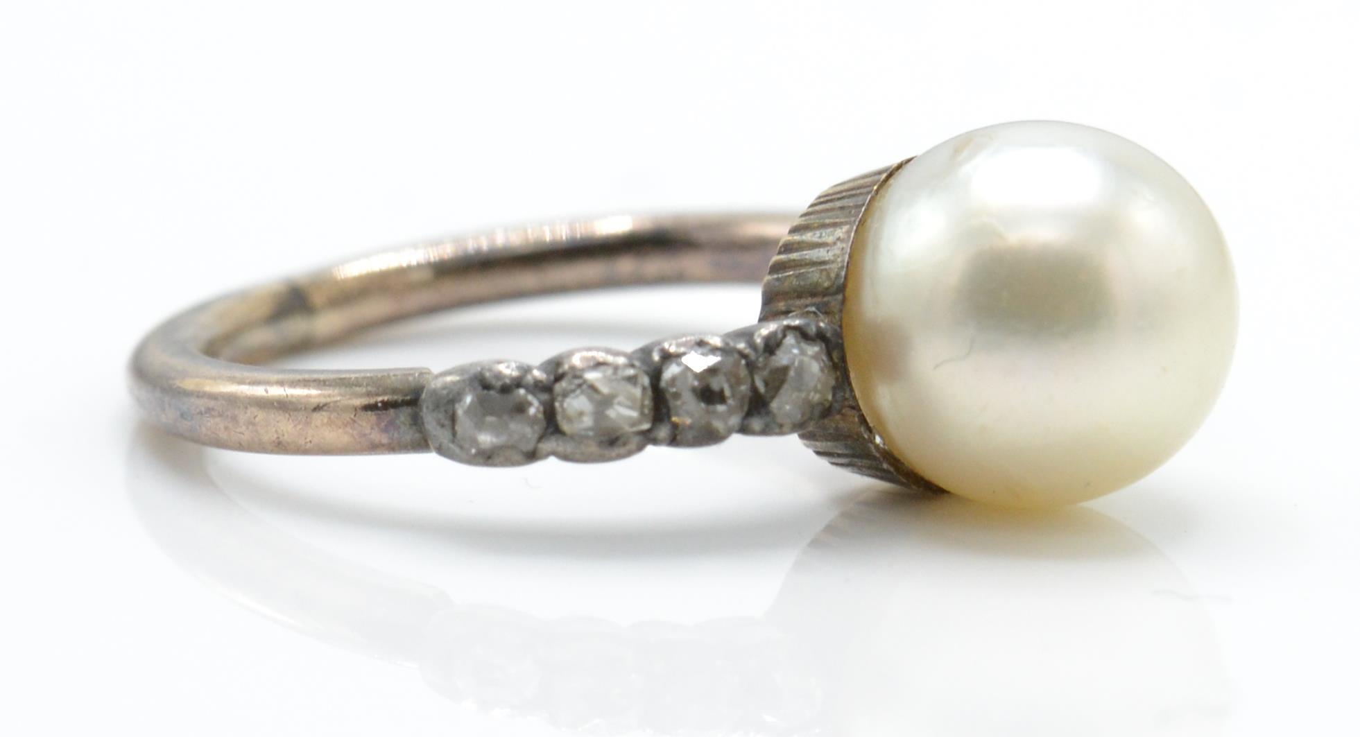 A Pearl & Diamond Ring - Image 3 of 3