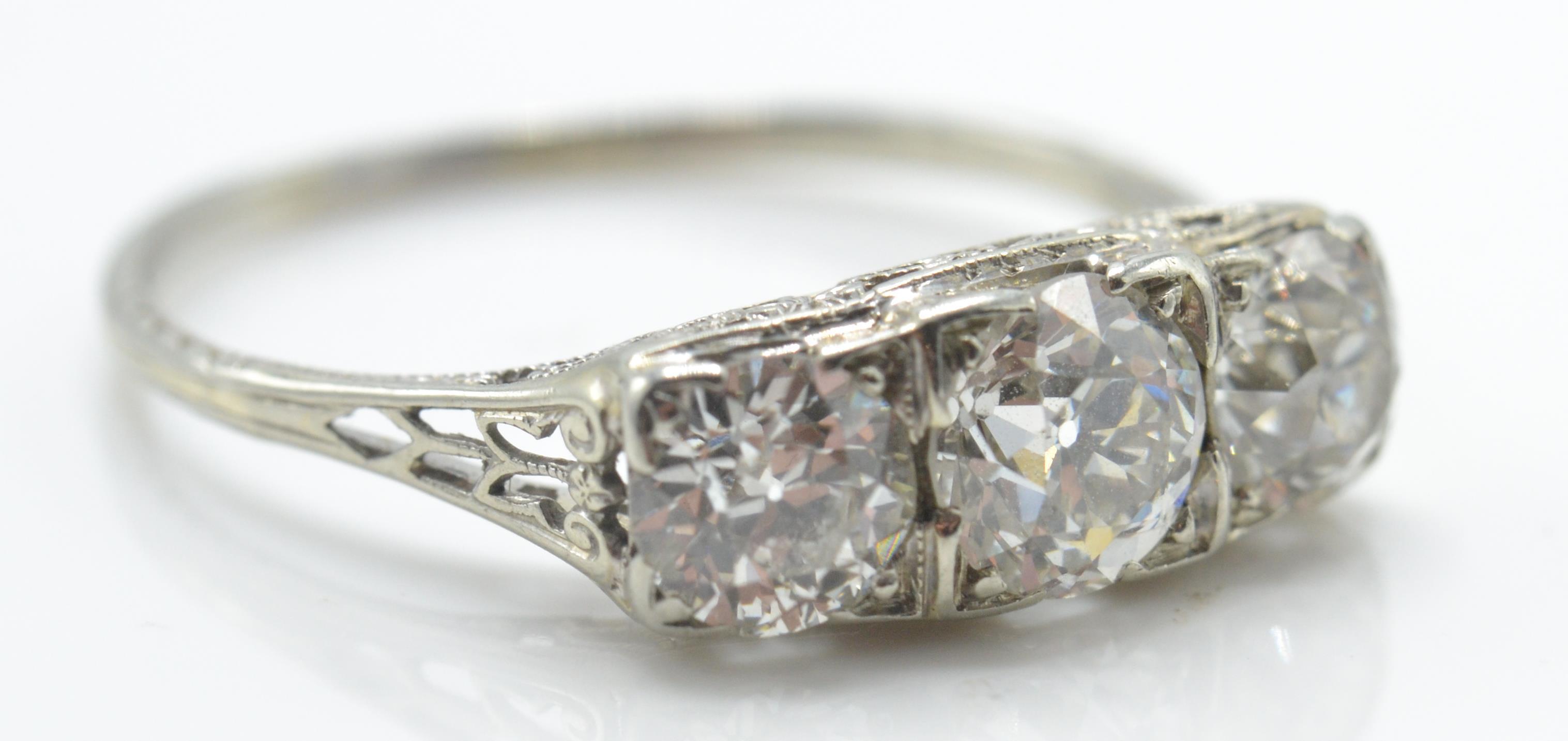 An Art Deco 18ct Gold, Platinum & Diamond Ring - Image 4 of 4