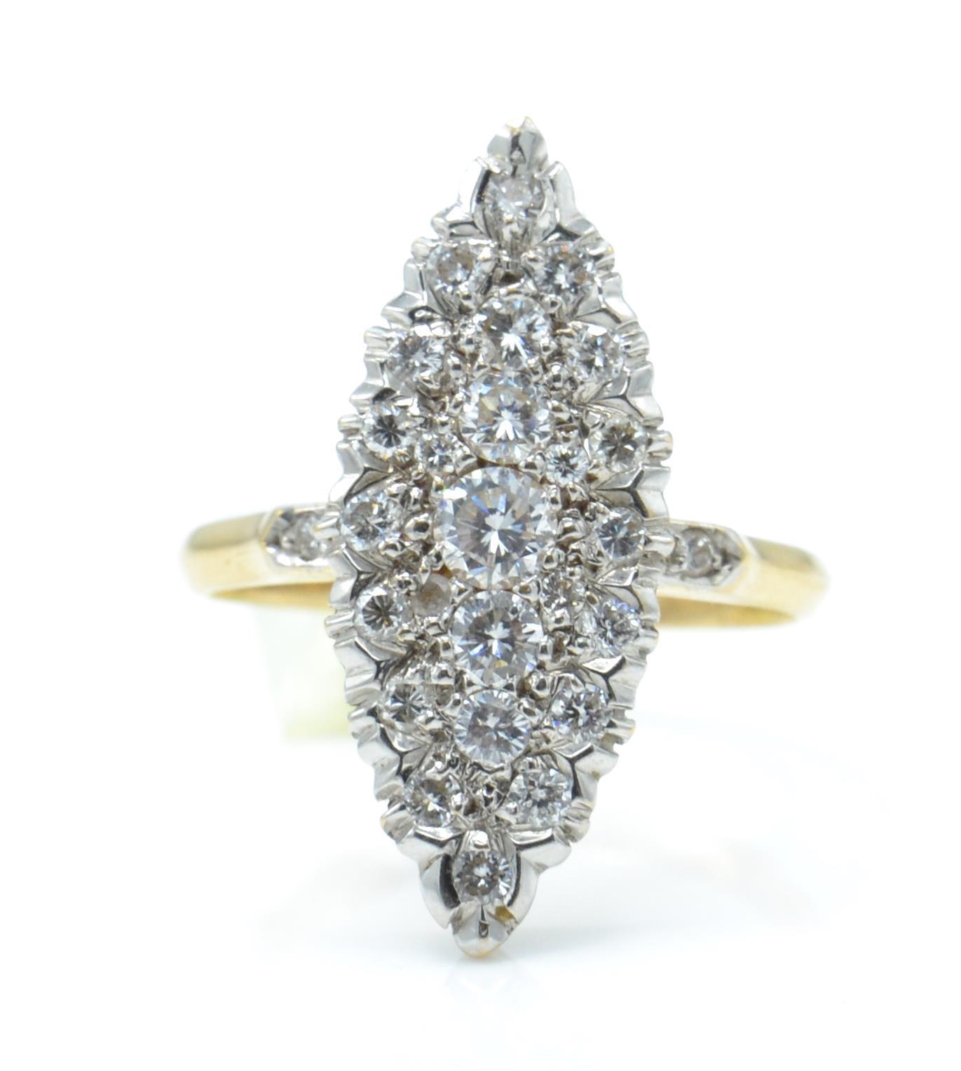 A French 18ct Gold & Diamond Ring