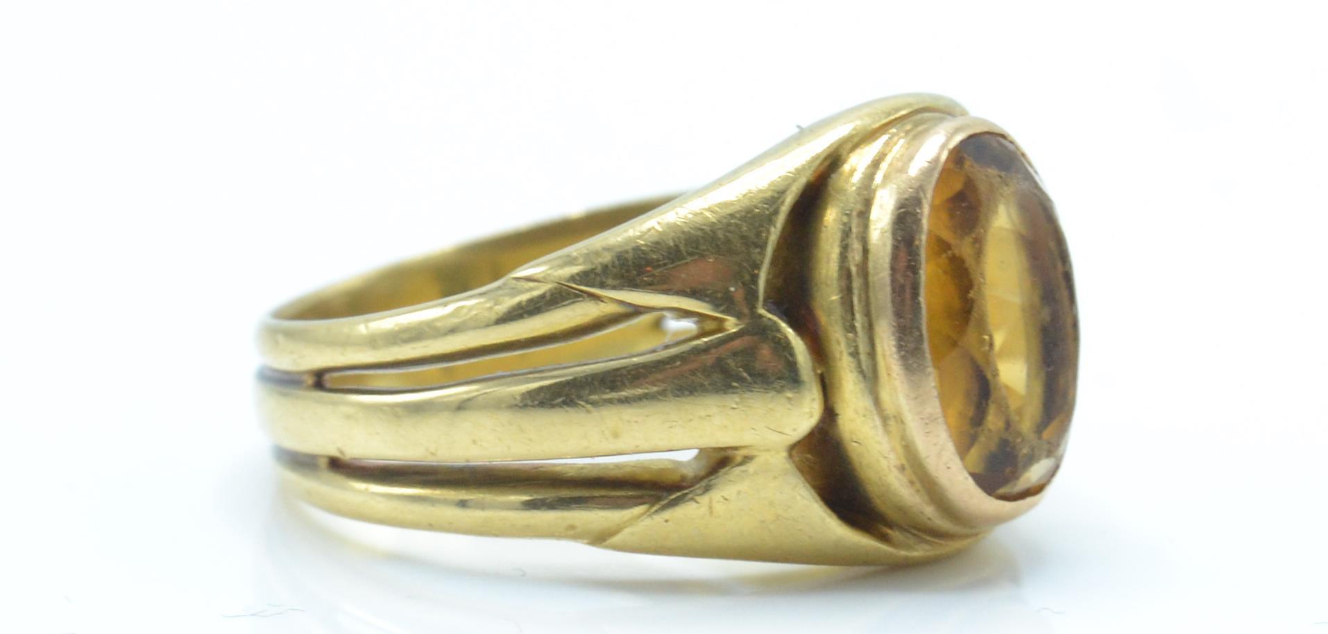 A French Art Nouveau 18ct gold and citrine ring - Image 3 of 4