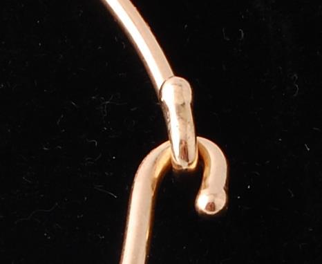 9CT GOLD CHOKER OF CIRCULAR FORM WITH CROOK CLASPS - Image 3 of 3