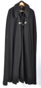 UNIFORMS & FANCY DRESS - A BLACK VICTORIAN STYLE CLERGY COSTUME CAPE.