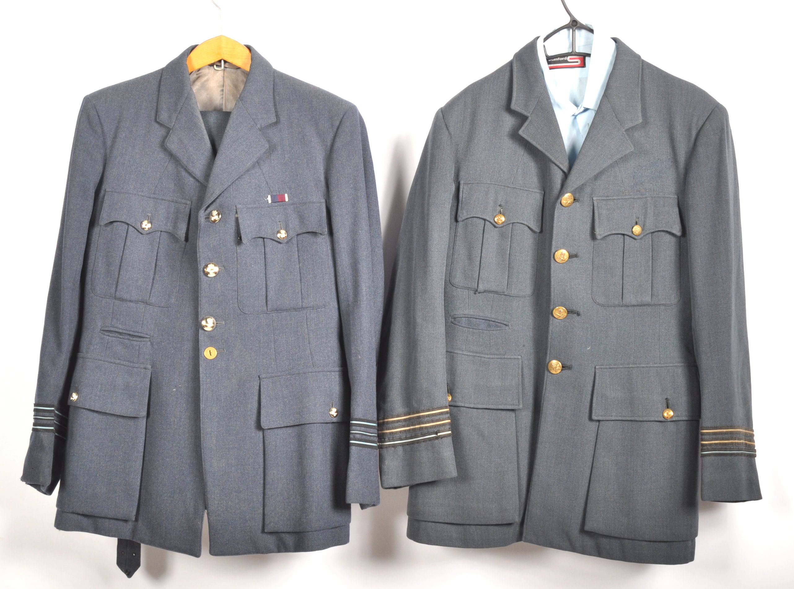 TWO BRITISH RAF ROYAL AIR FORCE DRESS UNIFORMS