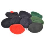 UNIFORM AND FANCY DRESS - A COLLECTION OF ASSORTED MILITARY BERETS.