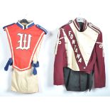 UNIFORMS & FANCY DRESS - A PAIR OF USA HIGH SCHOOL MARCHING BAND UNIFORMS.