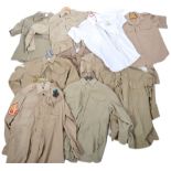 UNIFORMS & FANCY DRESS - A COLLECTION OF TEN GENUINE MILITARY SHIRTS