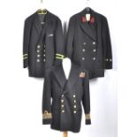 UNIFORMS & FANCY DRESS - A COLLECTION OF THREE BRITISH ROYAL NAVY UNIFORM JACKETS.