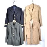 UNIFORMS & FANCY DRESS - A COLLECTION OF FOUR MILITARY AND NAVAL UNIFORM JACKETS.