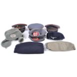 Fancy dress - A collection of eight 20th post WWII genuine military and air force hats and berets,