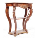 19TH CENTURY FRENCH WALNUT CONSOLE TABLE WITH MARBLE TOP