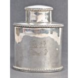 19TH CENTURY HALLMARKED SILVER MILITARY TEA CADDY