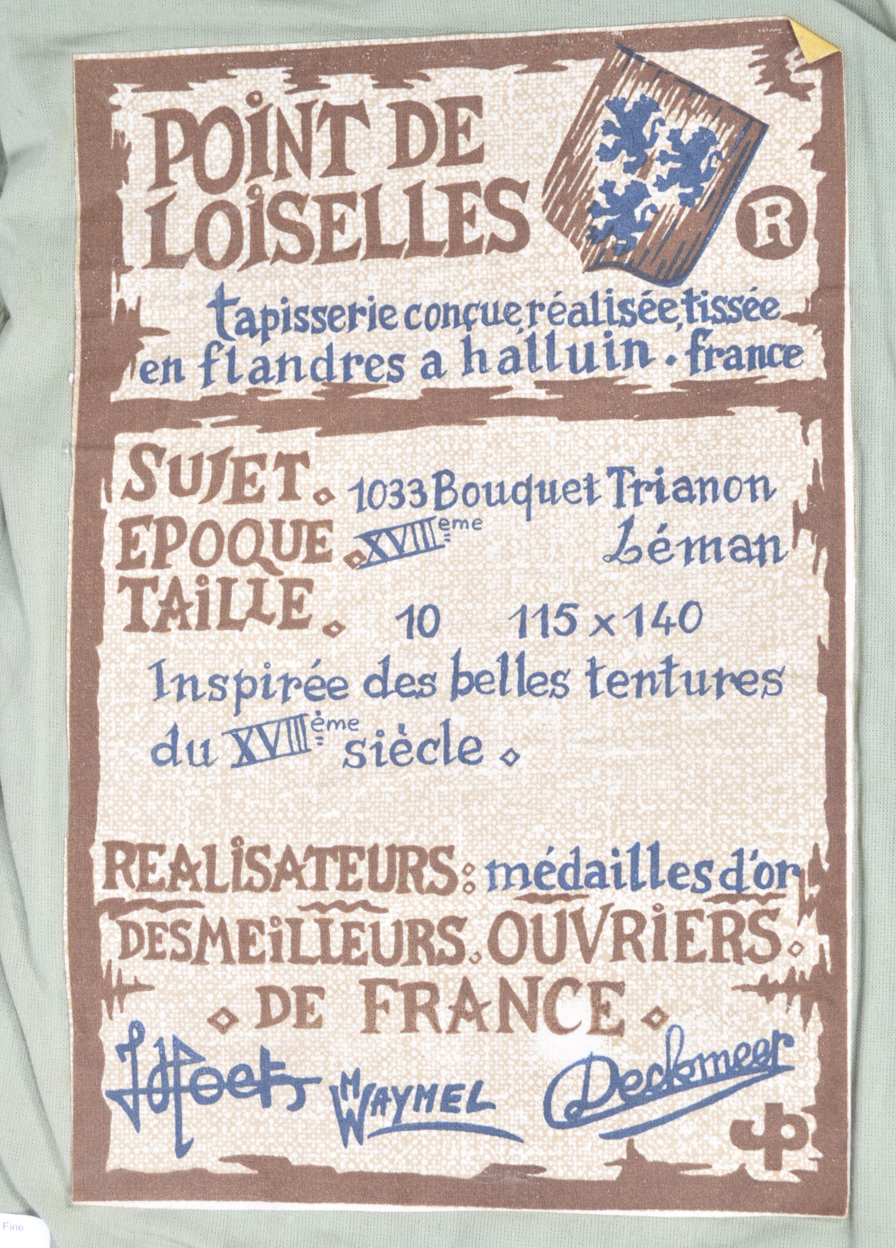 20TH CENTURY FRENCH TAPESTRY THROW - Image 4 of 4