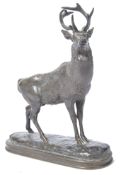 RARE FRENCH BRONZE STAG BY ANTOINE LOUIS BARYE