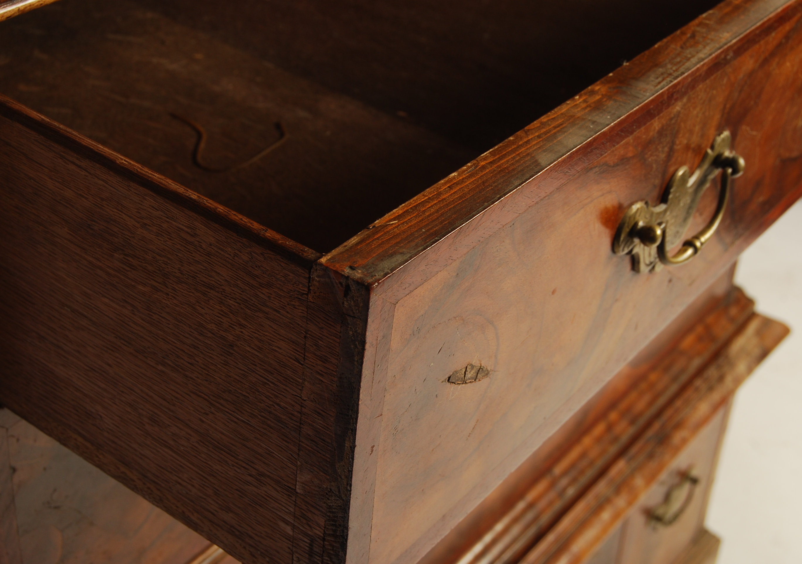 LATE 17TH / 18TH CENTURY WALNUT CHEST ON STAND - Image 8 of 11