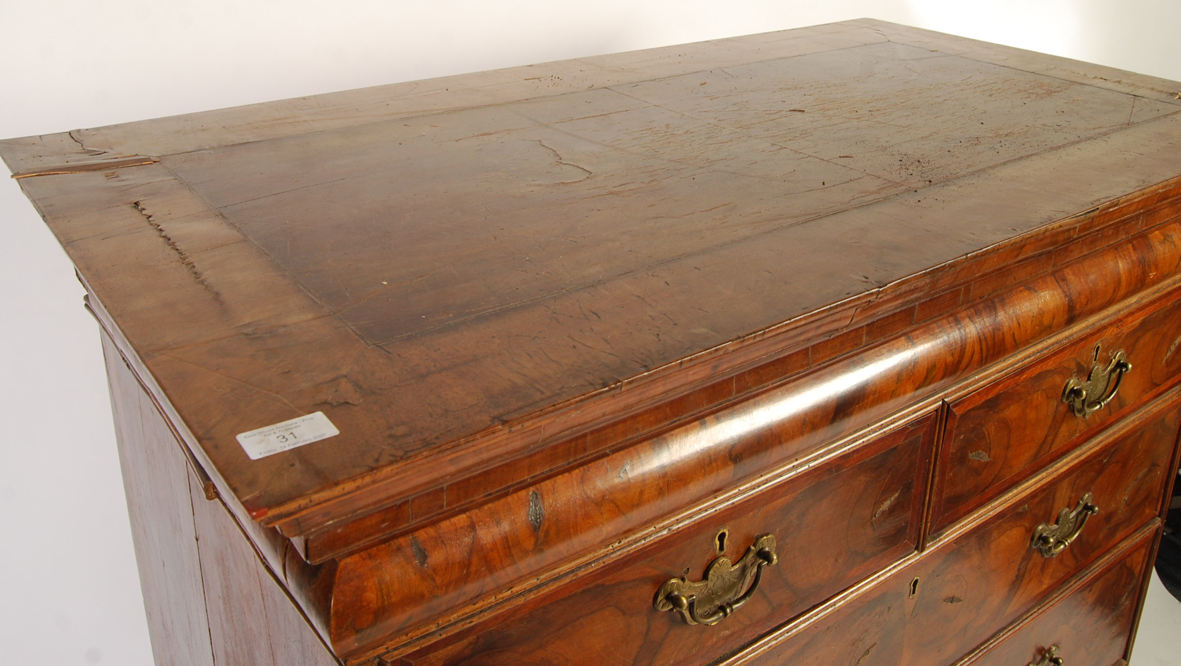 LATE 17TH / 18TH CENTURY WALNUT CHEST ON STAND - Image 6 of 11