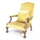 BELIEVED 18TH / 19TH CENTURY GEORGIAN GAINSBOROUGH ARMCHAIR