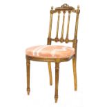 RARE 19TH CENTURY GILLOWS GILT WOOD SALON CHAIR