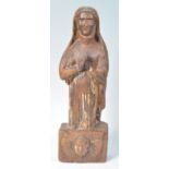 18TH CENTURY LIMEWOOD CARVING OF MARY