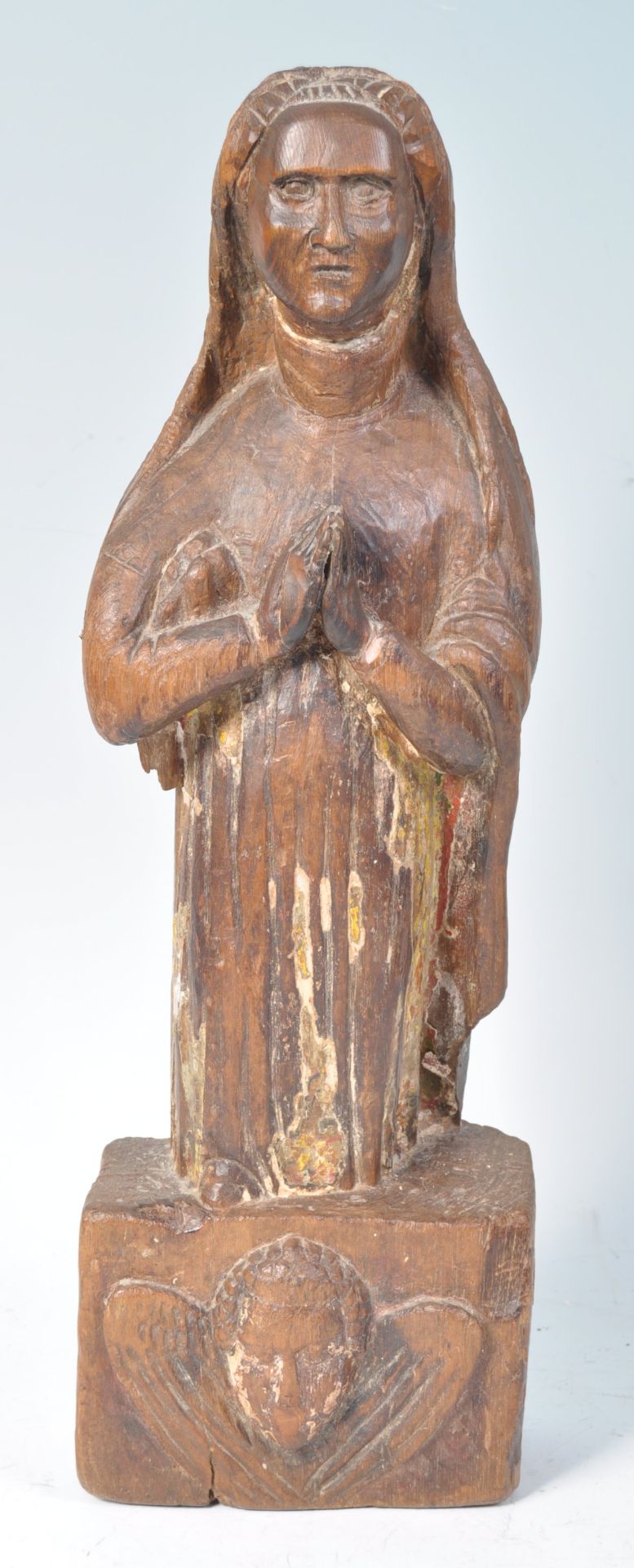 18TH CENTURY LIMEWOOD CARVING OF MARY