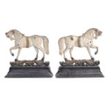 PAIR OF 19TH CENTURY VICTORIAN CAST IRON HORSE DOOR STOPS