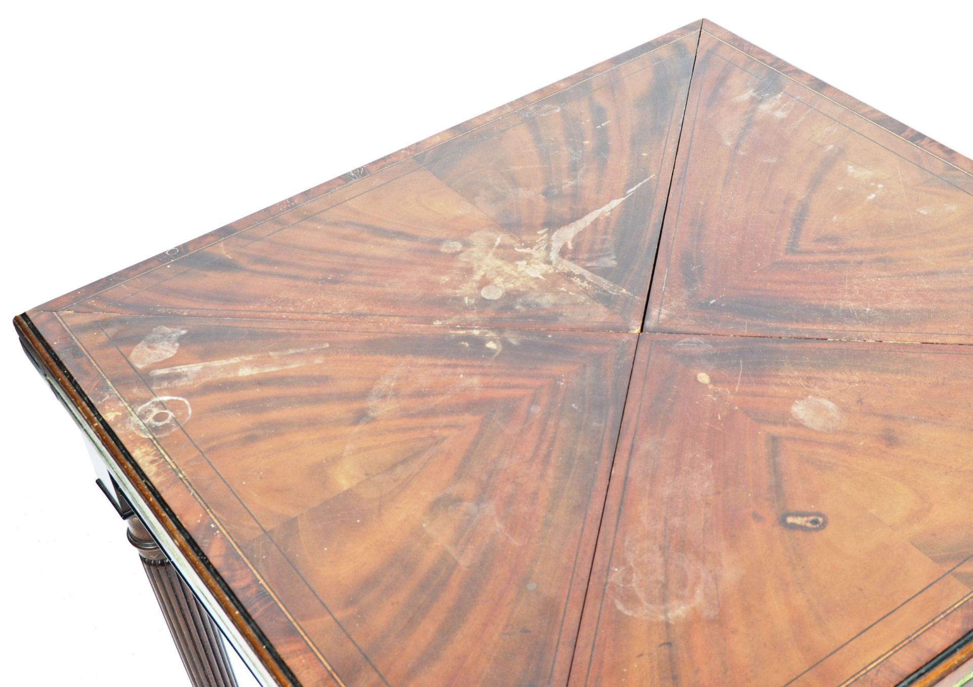 19TH CENTURY GILLOWS ,ANNER ROSEWOOD ENVELOPE TABLE - Bild 3 aus 7