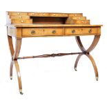 STUNNING EDWARDIAN WALNUT LADIES DESK WITH DRAWER GALLERY TOP