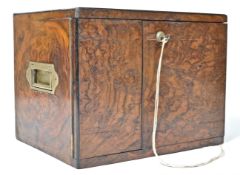 STUNNING 19TH CENTURY BURR WALNUT HUMIDOR CIGAR CABINET