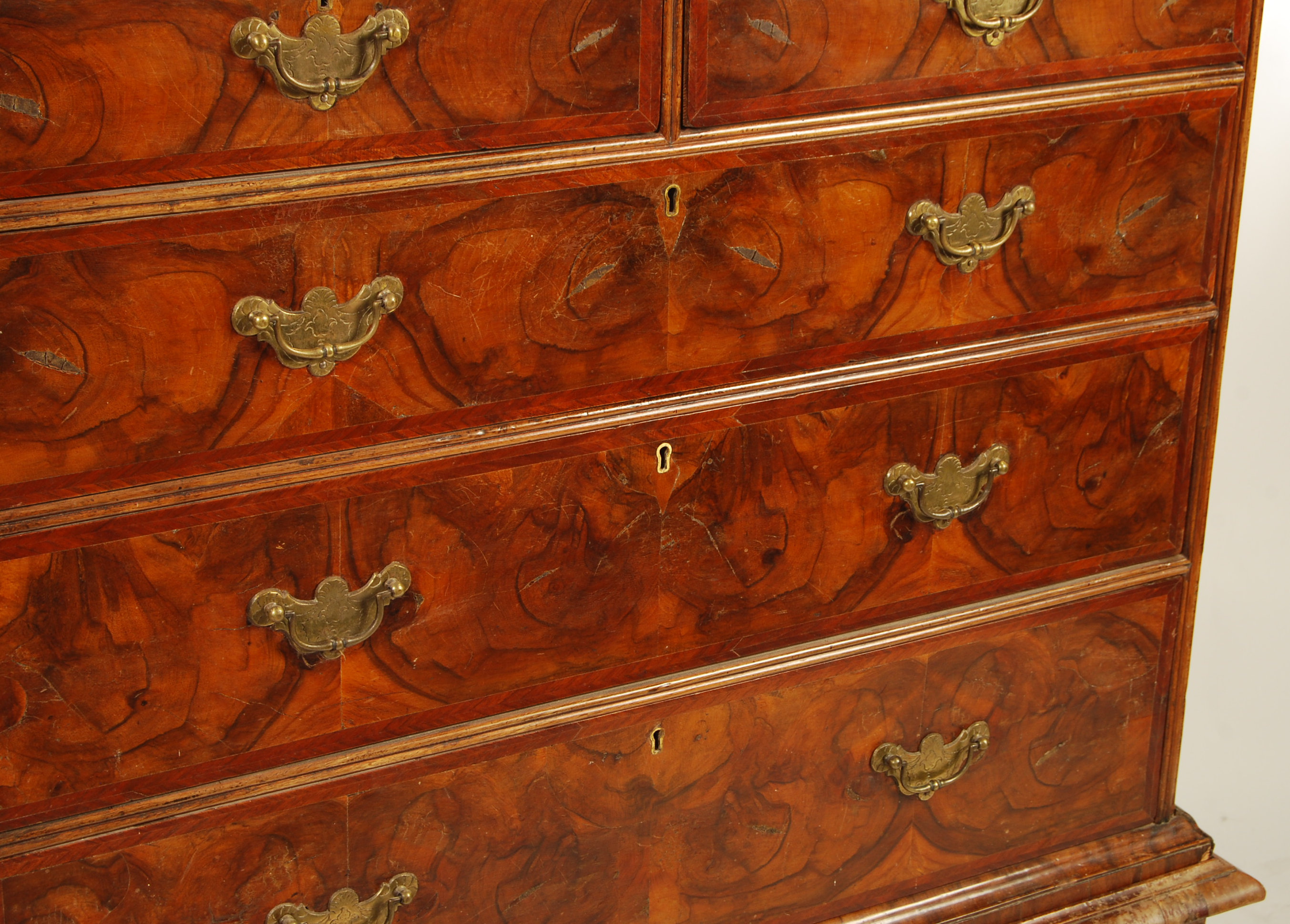 LATE 17TH / 18TH CENTURY WALNUT CHEST ON STAND - Image 11 of 11