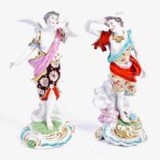 PAIR OF SAMSON OF PARIS PORCELAIN FIGURINES MERCURY AND NIKE