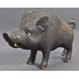 RARE 19TH CENTURY HAND CARVED BLACK FOREST BOAR MATCH STRIKE