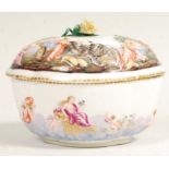 19TH CENTURY CAPODIMONTE NAPLES MARK LIDDED POT