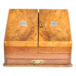 EARLY 20TH CENTURY EDWARDIAN WALNUT STATIONARY BOX