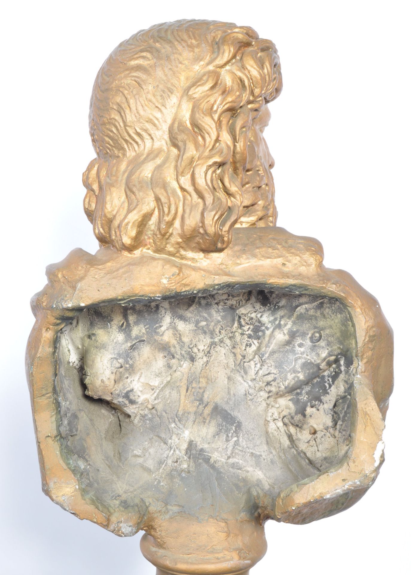 EARLY 19TH CENTURY GRAND TOUR PLASTER BUST OF ZEUS - Bild 5 aus 5