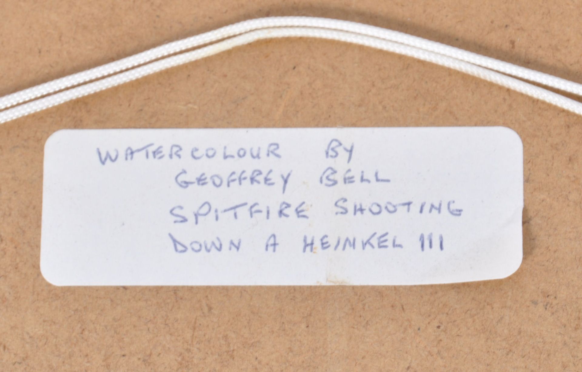 GEOFFREY BELL - WW2 SPITFIRE DOGFIGHT - WATERCOLOUR PAINTING - Bild 6 aus 7