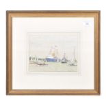 NORMAN WILKINSON CBE - WATERCOLOUR - ROYAL YACHT AT COWES