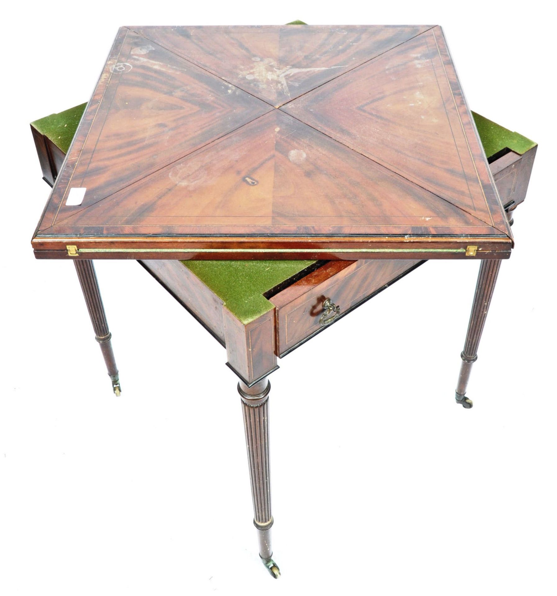 19TH CENTURY GILLOWS ,ANNER ROSEWOOD ENVELOPE TABLE - Bild 6 aus 7