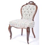 ROSEWOOD BUTTON BACKED ANTIQUE NURSING CHAIR