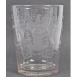 19TH CENTURY GLASS TUMBLER WITH SAILING BOAT DECORATION