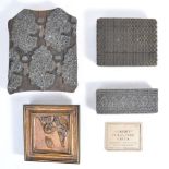 COLLECTION OF EX LIBERTY & CO FABRIC PRINTING BLOCKS & CATALOGUE