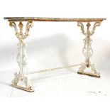 19TH CENTURY VICTORIAN CAST IRON GARDEN TABLE