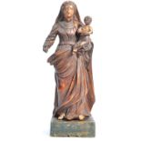 17TH / 18TH CENTURY EUROPEAN CARVED WOOD RELIGIOUS FIGURINE