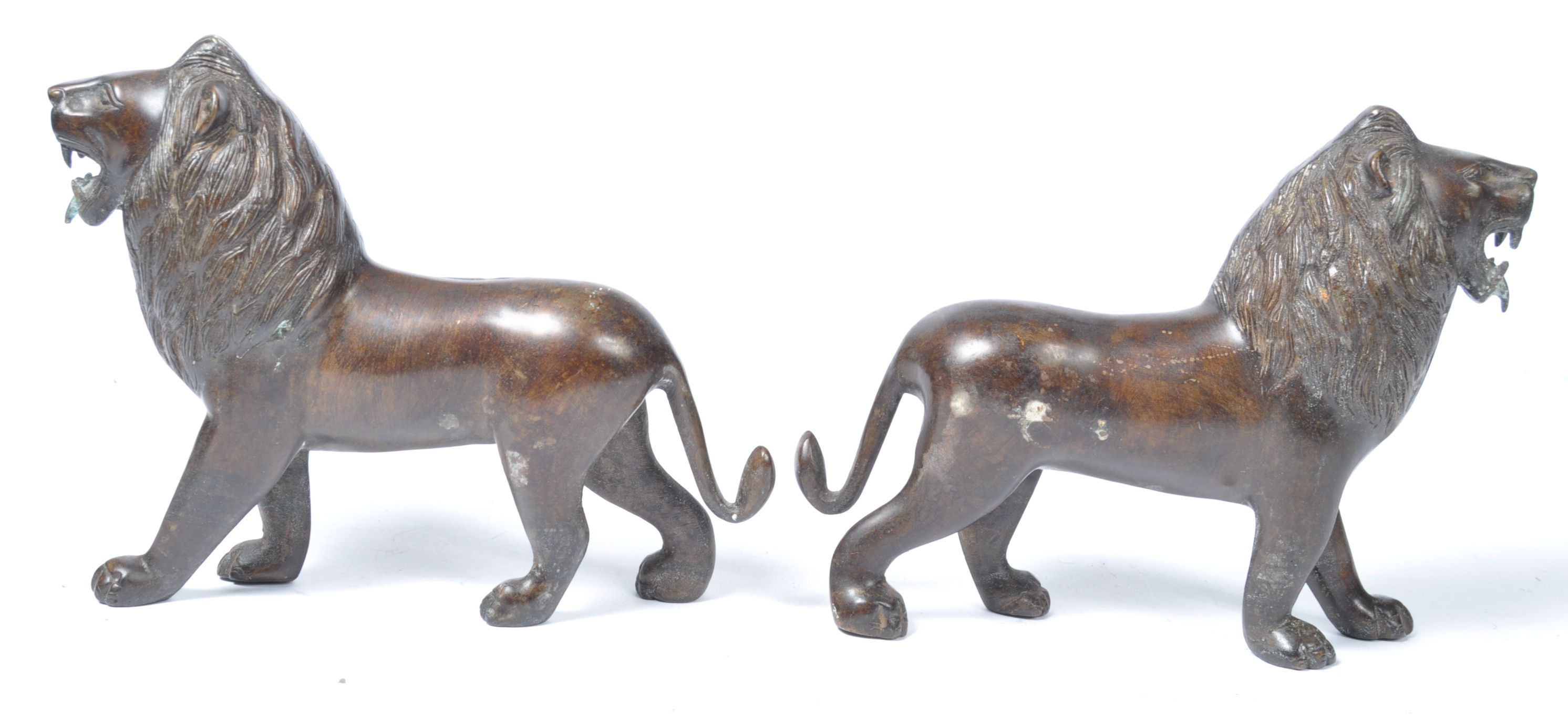 PAIR OF 19TH CENTURY CHINESE BRONZE LIONS - Image 3 of 4