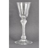 STUNNING MID 18TH CENTURY GEORGIAN AIR TWIST STEM WINE GLASS