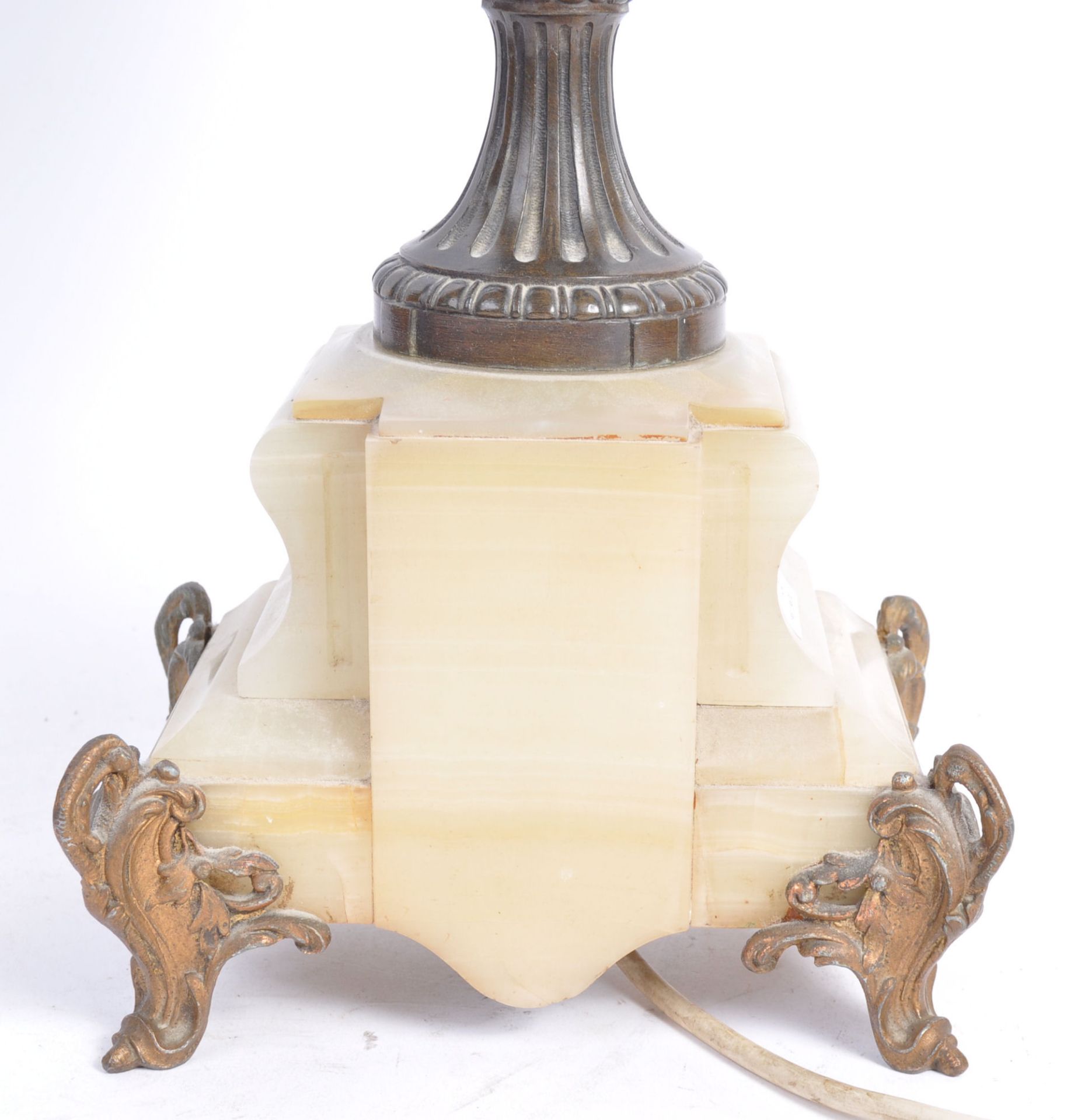 19TH CENTURY FRENCH BRONZE ART NOUVEAU TABLE LAMP - Image 3 of 7