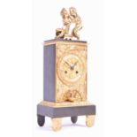 19TH CENTURY FRENCH ORMOLU CHERUB CLOCK WITH FONTAIN FRONT