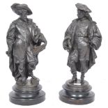 A PAIR OF 19TH CENTURY FRENCH SPELTER FIGURINES