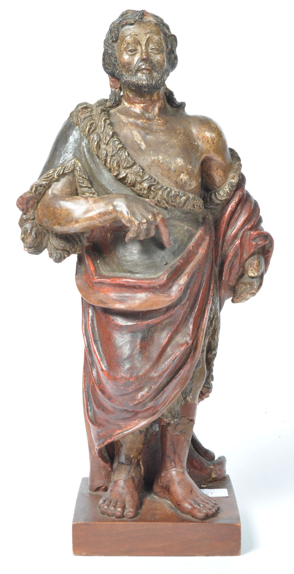 19TH CENTURY TERRACOTTA FIGURE OF JOHN THE BAPTIST